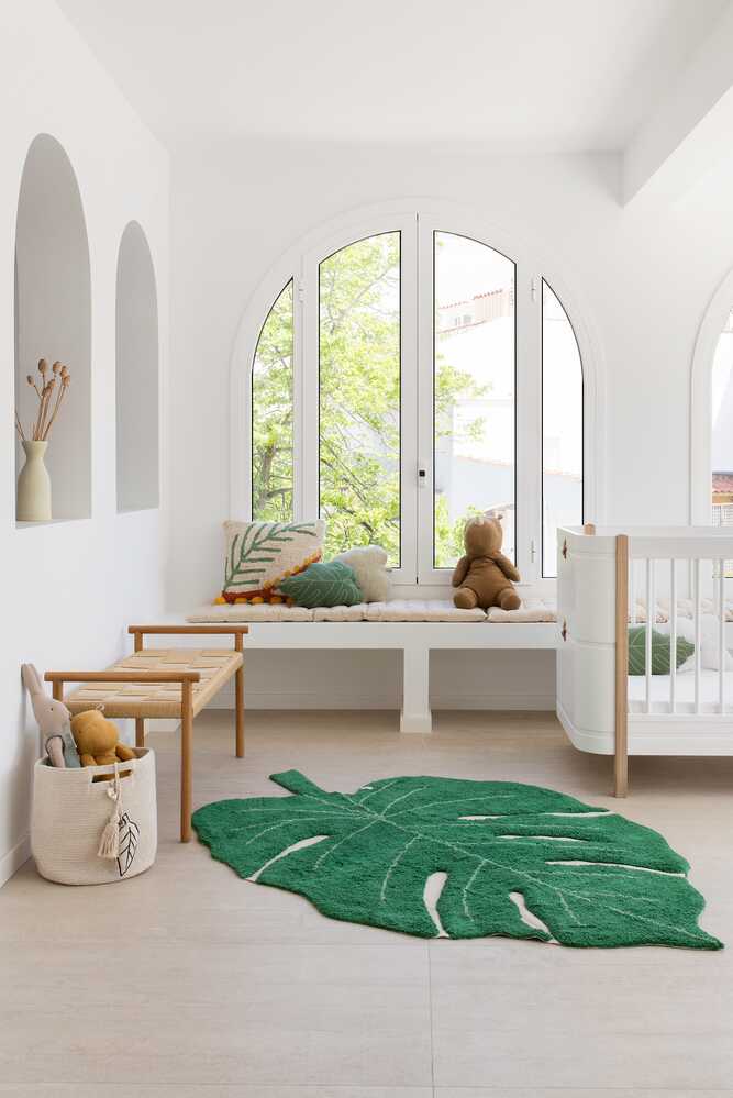 alfombra monstera verde