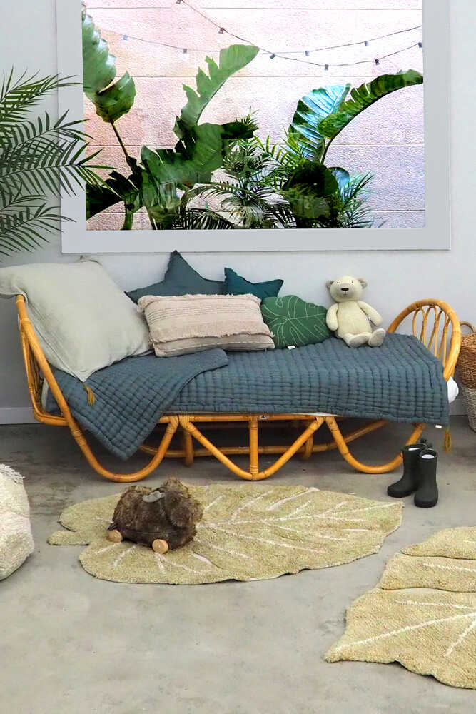 alfombra monstera mini oliva