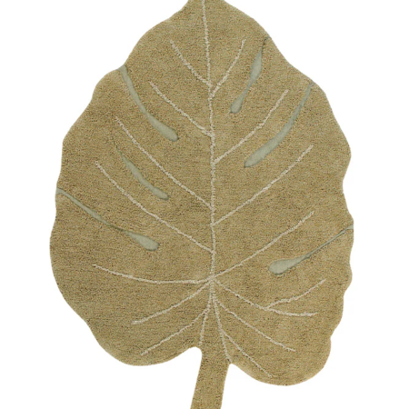 alfombra lavable monstera oliva