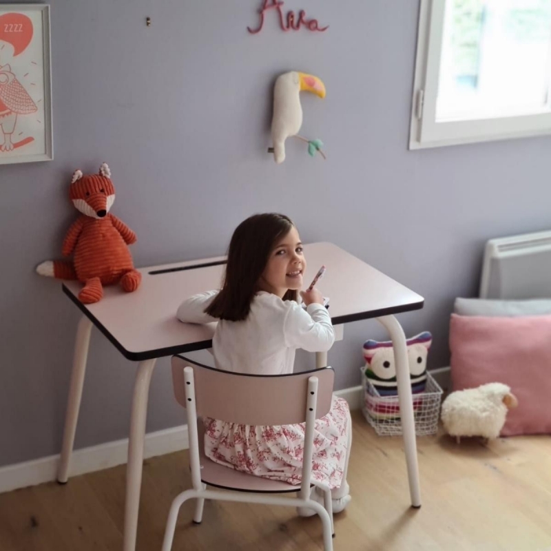 silla colette rosa