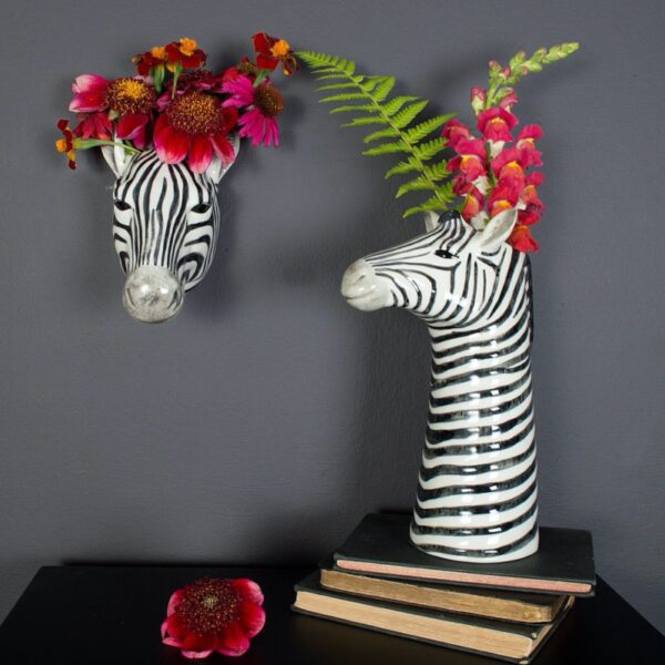 florero artesano zebra