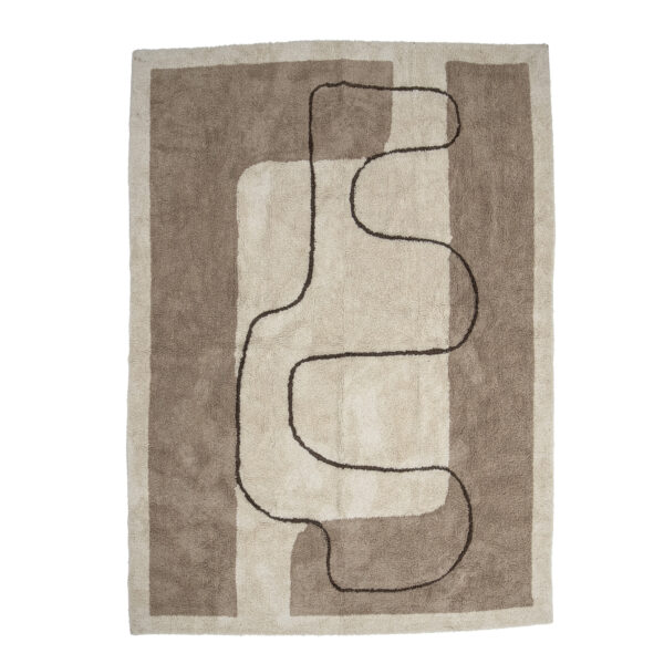 alfombra algodón marrón