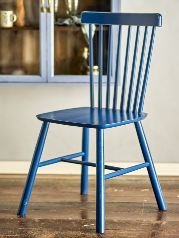silla comedor azul