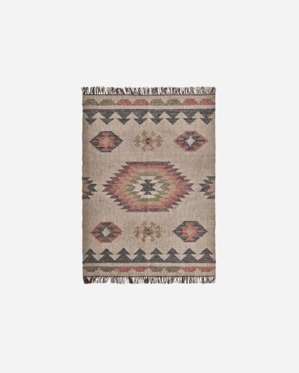 alfombra yute colorida