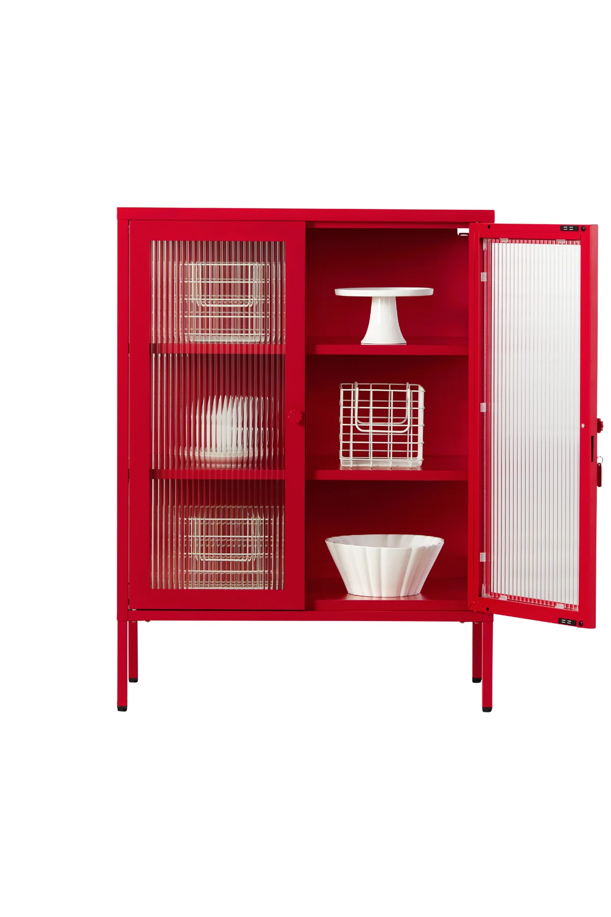 vitrina retro roja