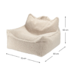 sillon puf borrego crema