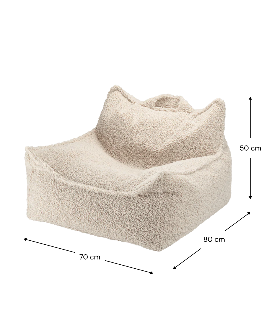 sillon puf borrego crema