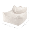 sillon puf pana blanco