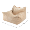 sillon puf pana crema