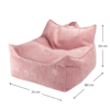 sillon puf pana rosa