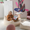sillon puf borrego blanco
