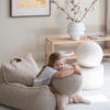 sillon puf borrego crema