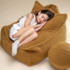 sillon puf borrego mostaza