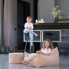sillon puf pana crema