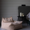 sillon puf pana crema