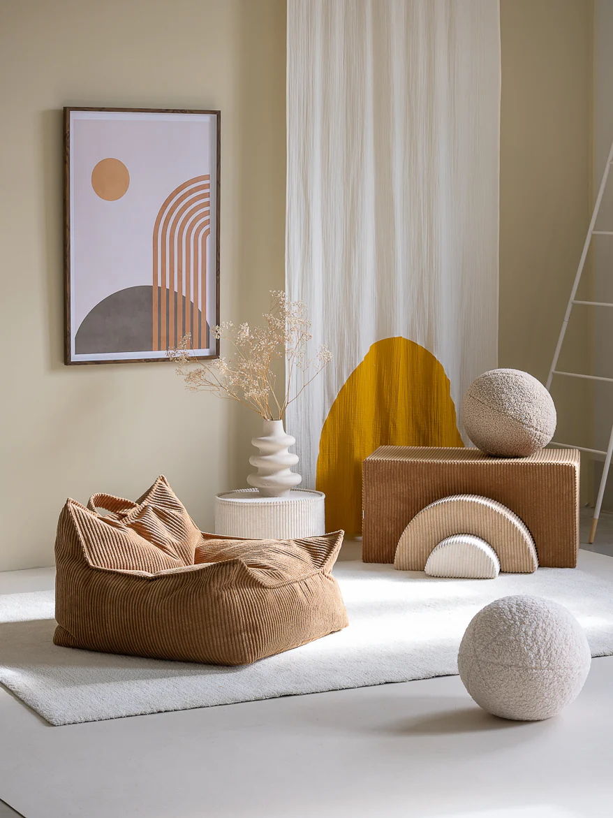 sillon puf pana marron