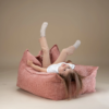sillon puf pana rosa