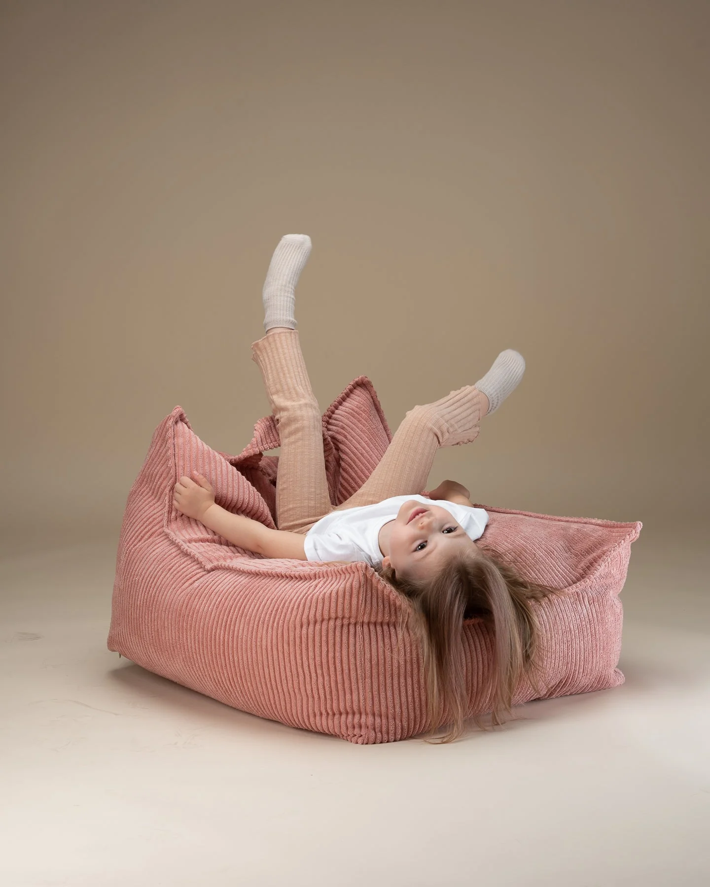 sillon puf pana rosa