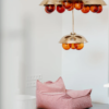 sillon puf pana rosa
