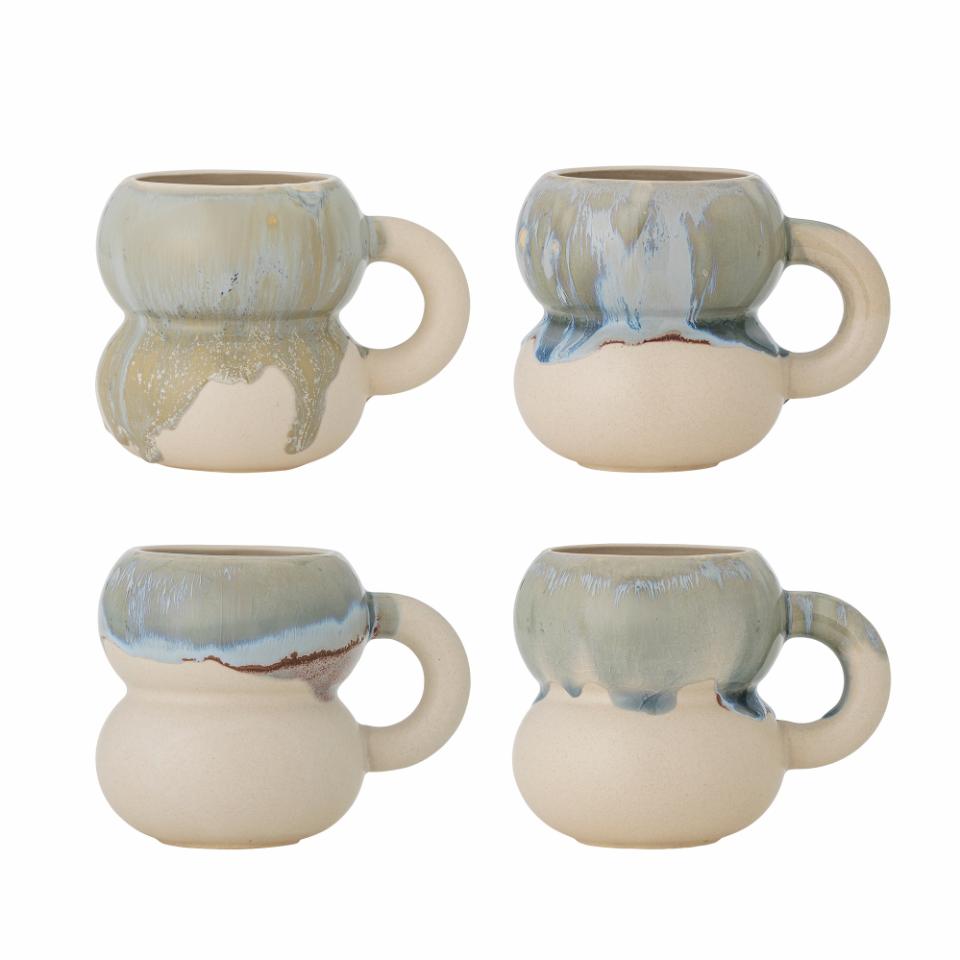 taza cascada azul