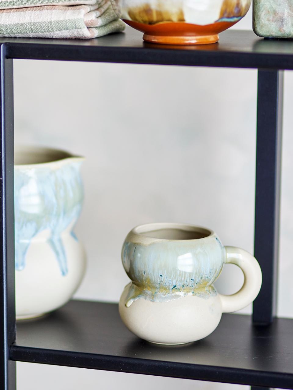 taza cascada azul