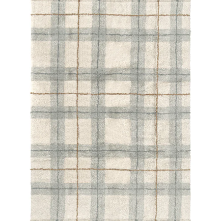 alfombra lavable tartan blue