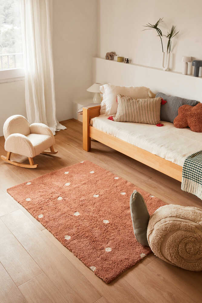alfombra mini dot chestnut