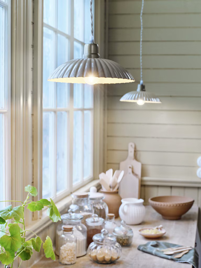 lampara pipa beige S lampara pipa beige S