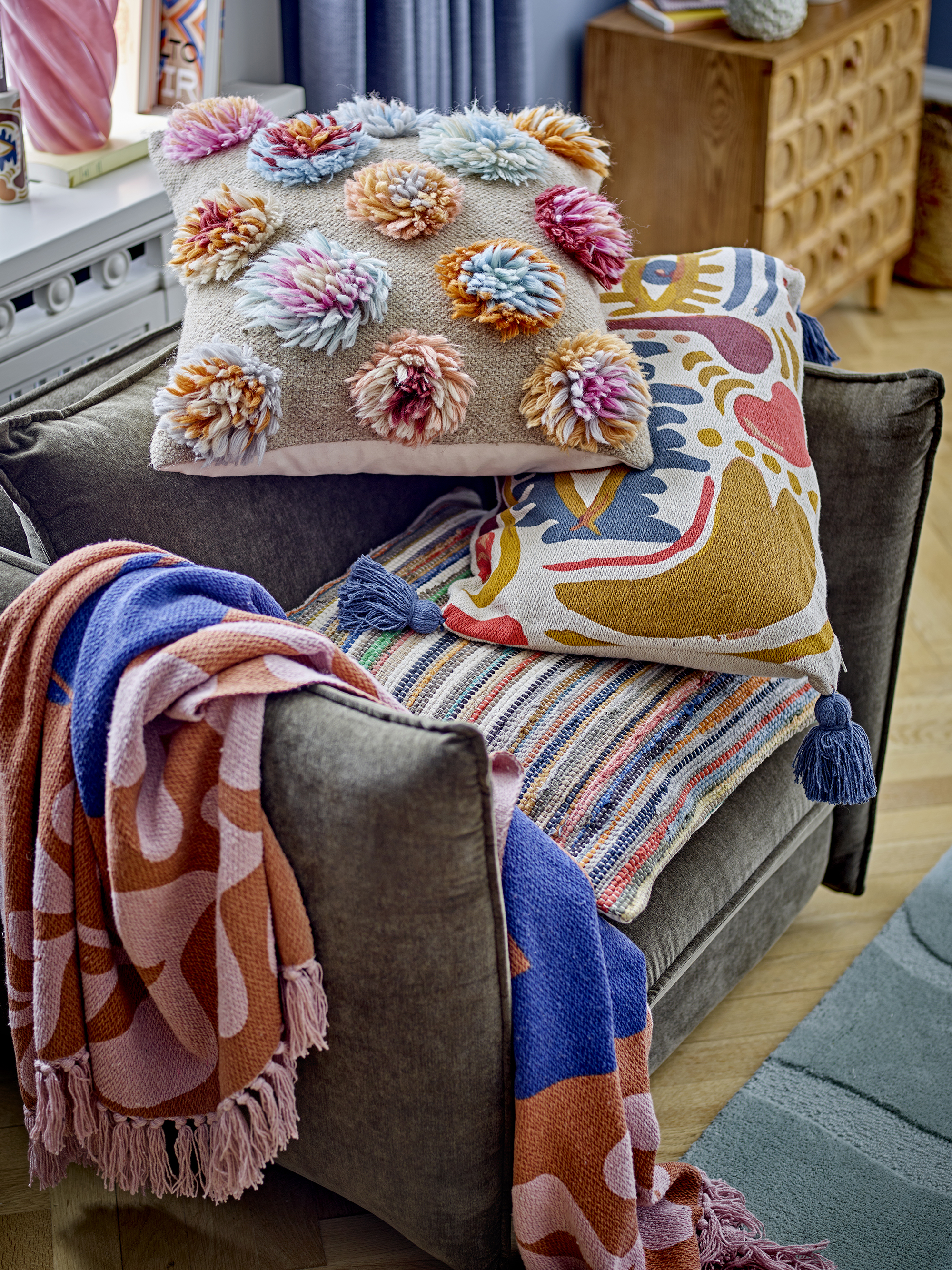 manta algodón coral