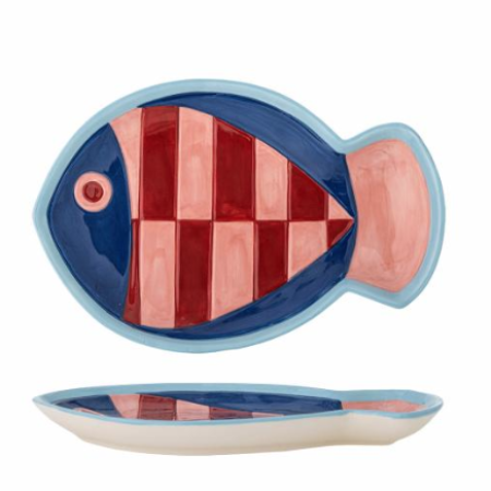 plato pez colorido pink