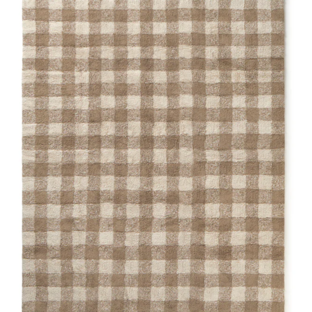 alfombra lavable vichy marrón