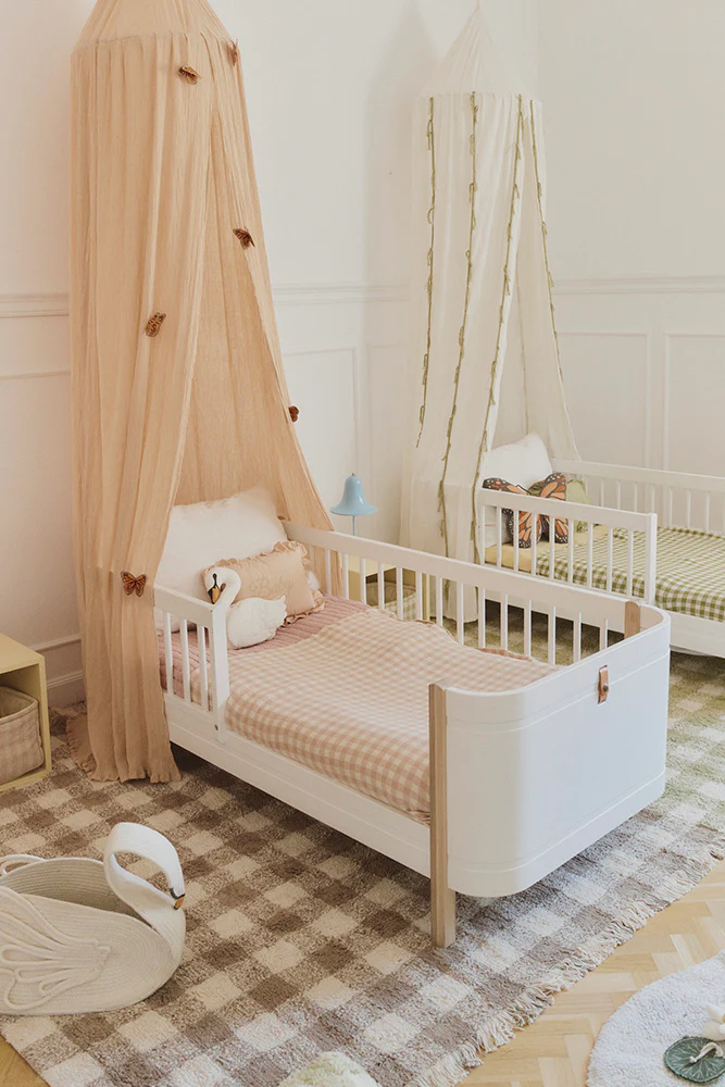 alfombra lavable vichy marron