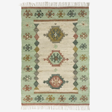 alfombra yute geometrica